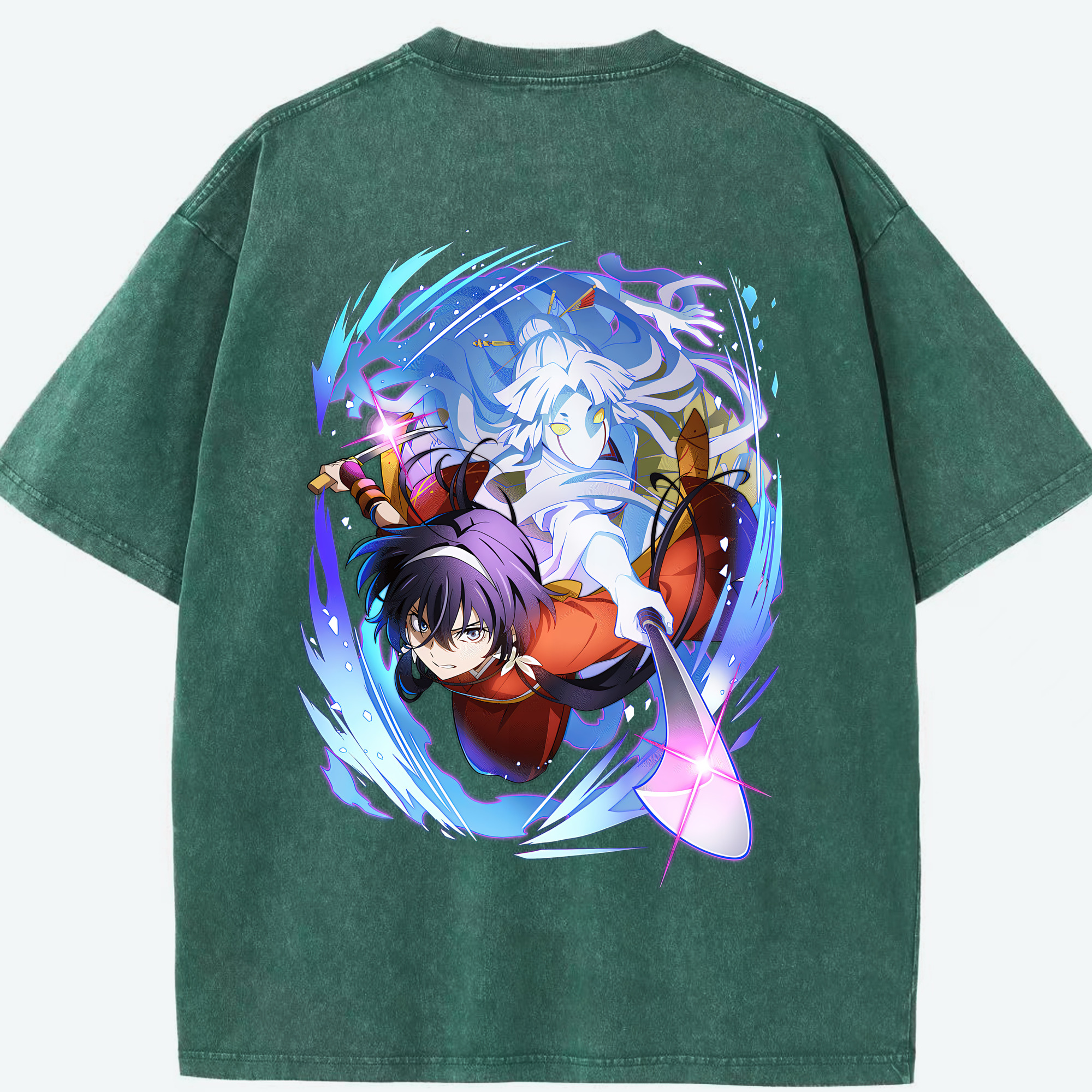 （画像用） 文豪ストレイドッグス Bungo Stray Dogs 綿100% ヴィンテージ風 半袖Tシャツ（背面プリント）
